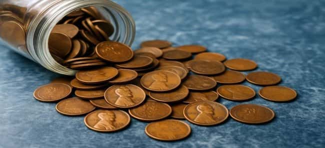 Pennies in a jar&nbsp;