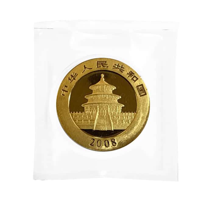 2008 1/10 oz Chinese Gold Panda 50 Yuan .999 Fine BU (Sealed)