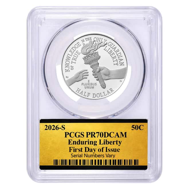 2026-S Semiquincentennial Proof Enduring Liberty Half Dollar 50C PCGS PF 70 FDOI (250th Ann.)