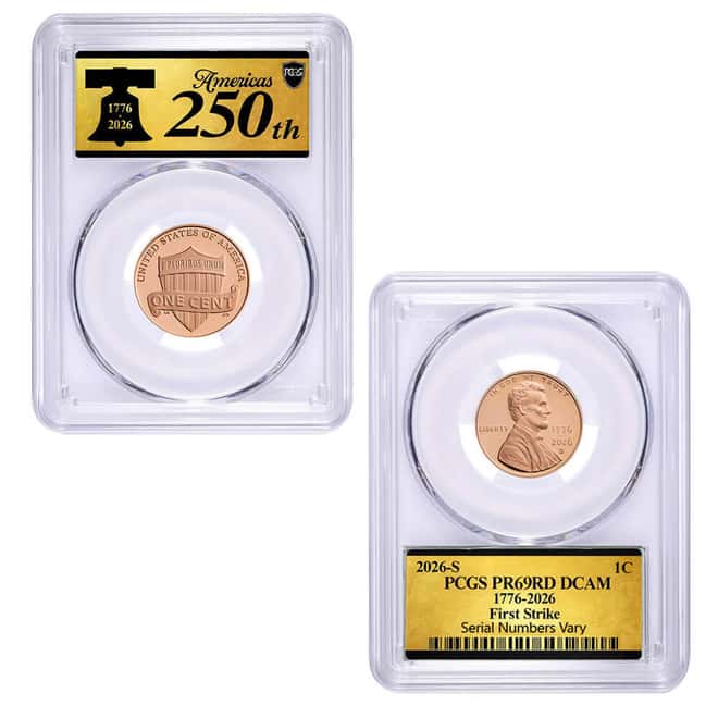 2026-S Semiquincentennial Proof Lincoln Penny 1 Cent PCGS PF 69 FS (250th Ann.)