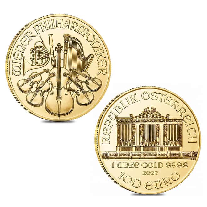 2027 1 oz Austrian Gold Philharmonic Coin BU