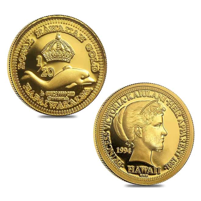 1994 Gold / Silver Royal Hawaiian Princess Victoria Kaiulani 4-Coin Proof Set (w/Box)