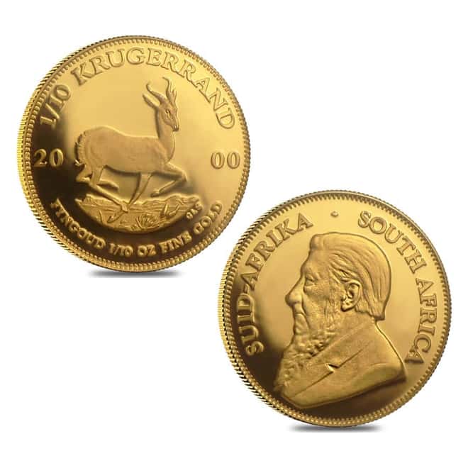 2000 2.1 oz South African Gold Krugerrand Millennium 5-Coin Proof Set (w/Box & COA)