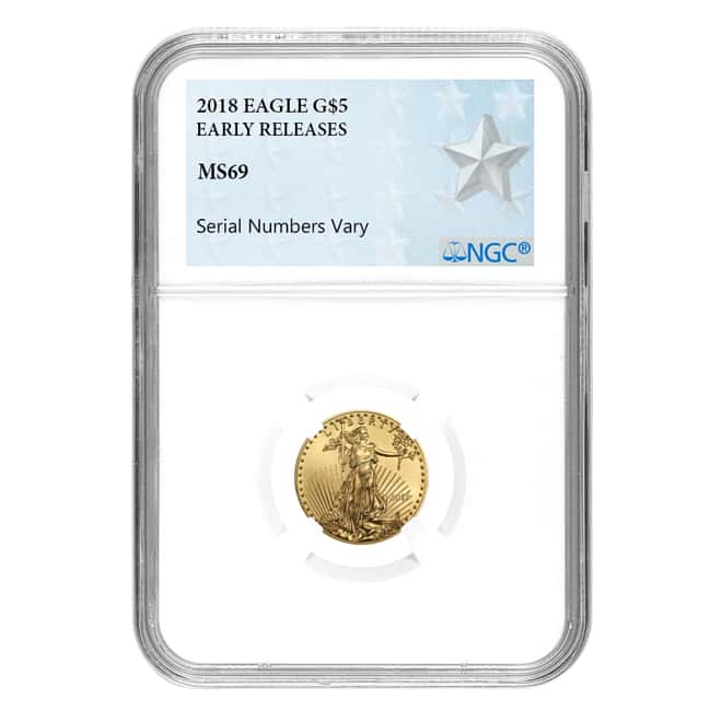 2018 1.85 oz Gold American Eagle 4-coin Set NGC MS 69 Early Releases (West Point Label)