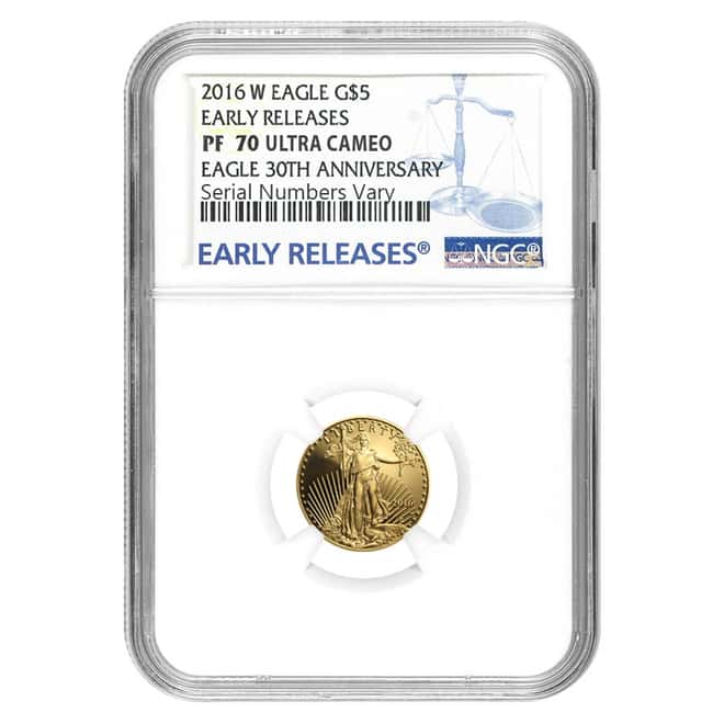2016-W 1.85 oz Proof Gold American Eagle 4-Coin Set NGC PF 70 (ER, w/Box & COA)