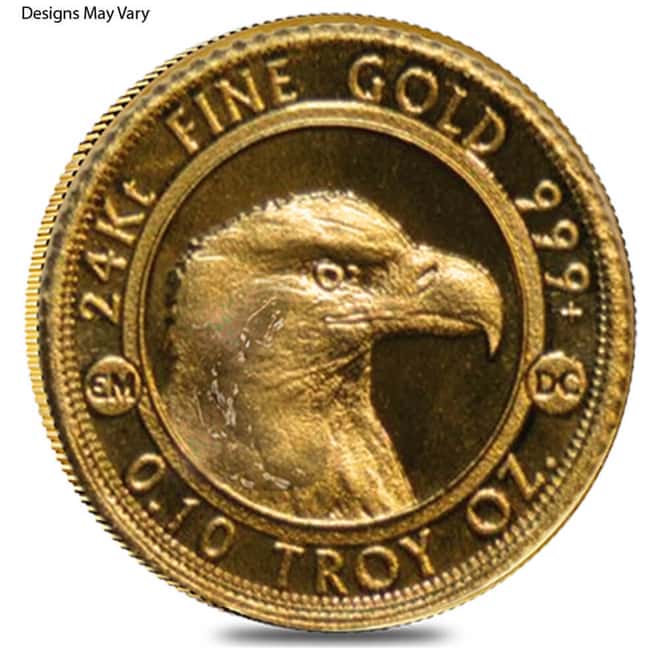 1/10 oz Generic Gold Round .999+ Fine (Secondary Market)