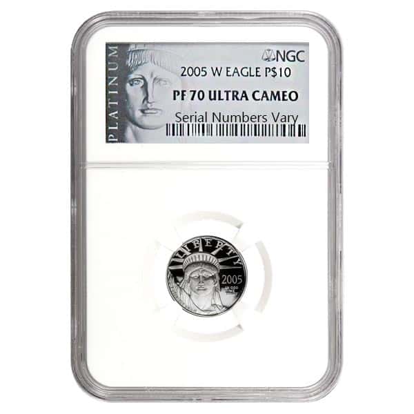 2005-W 1.85 oz Platinum American Eagle 4-Coin Proof Set NGC PF 70/69 UCAM - Low Minatge!