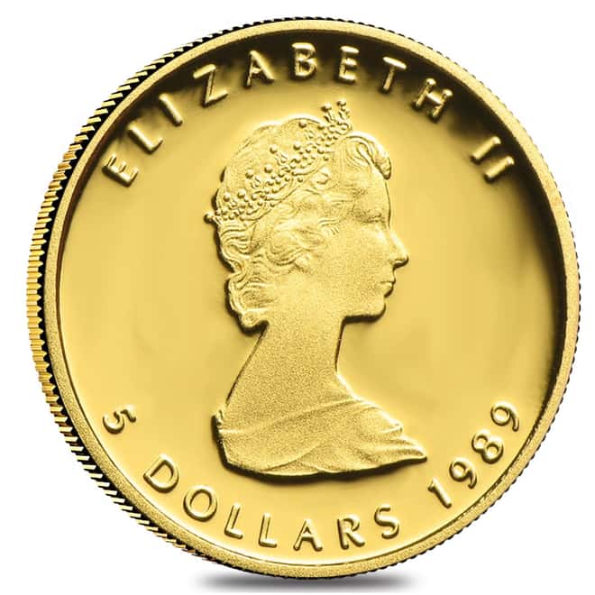 1989 1.85 oz Proof Gold Canadian Maple Leaf 4-Coin Set 