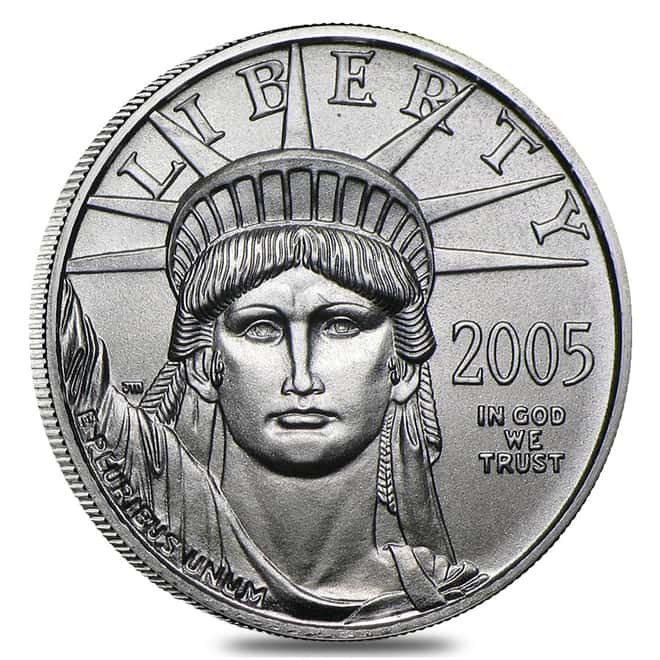 2005 Platinum American Eagle (Statue of Liberty) - 4 coin year set 
