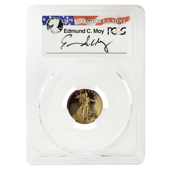 2016 W 1.85 oz Proof Gold American Eagle 4-coin Set PCGS PF 70 DCAM FS - 30th Anniv (Edmund Moy Signature) 