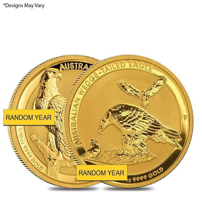 1/10 oz Gold Australian Wedge-Tailed Eagle Perth Mint (Random Year)