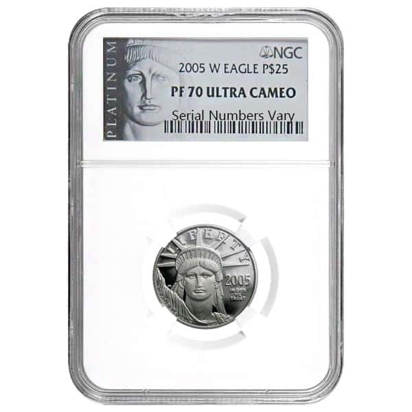 2005-W 1.85 oz Platinum American Eagle 4-Coin Proof Set NGC PF 70/69 UCAM - Low Minatge!