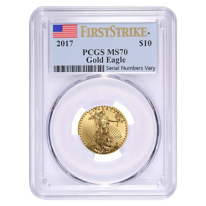 2017 1.85 oz Gold American Eagle 4-coin Set PCGS MS 70 First Strike