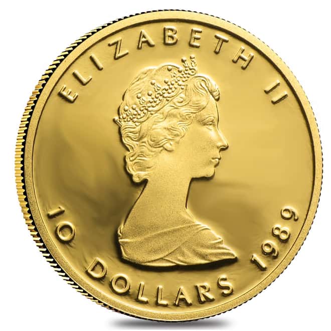 1989 1.85 oz Proof Gold Canadian Maple Leaf 4-Coin Set 