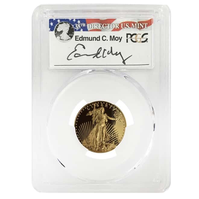 2016 W 1.85 oz Proof Gold American Eagle 4-coin Set PCGS PF 70 DCAM FS - 30th Anniv (Edmund Moy Signature) 