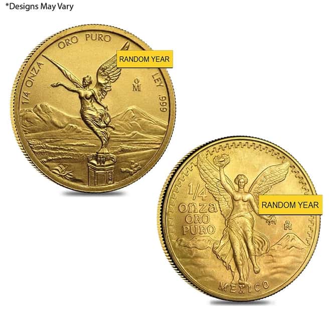 1/4 oz Mexican Gold Onza / Libertad AU/BU (Random Year)