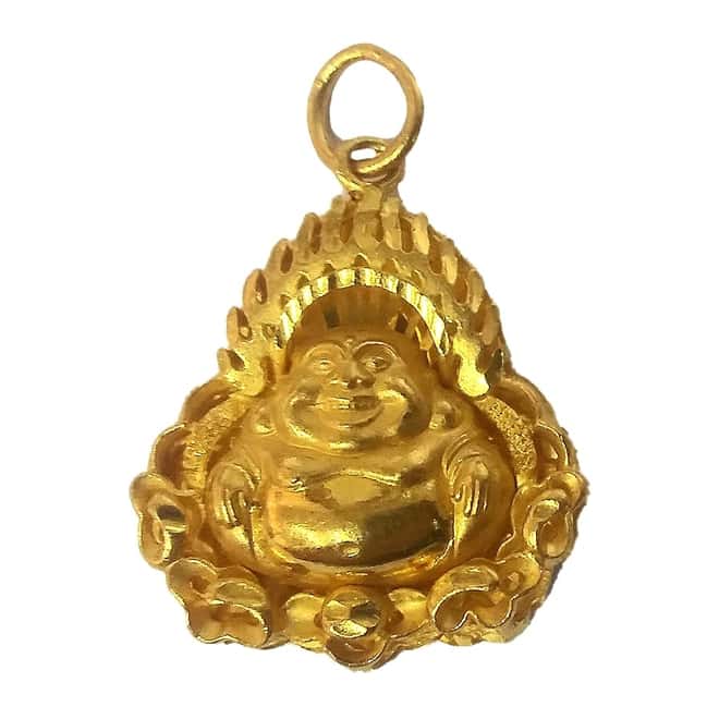 0.4 oz Chinese Buddha Gold Pendant .999 Fine