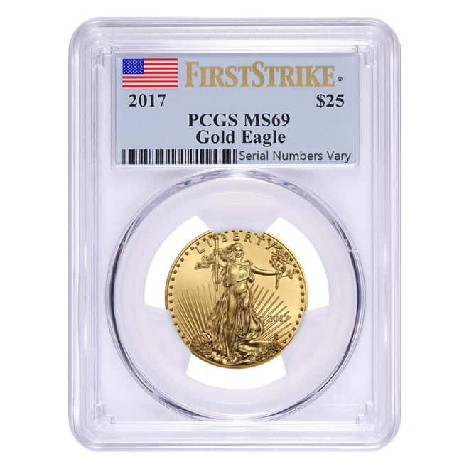 2017 1.85 oz Gold American Eagle 4-coin Set PCGS MS 69 First Strike