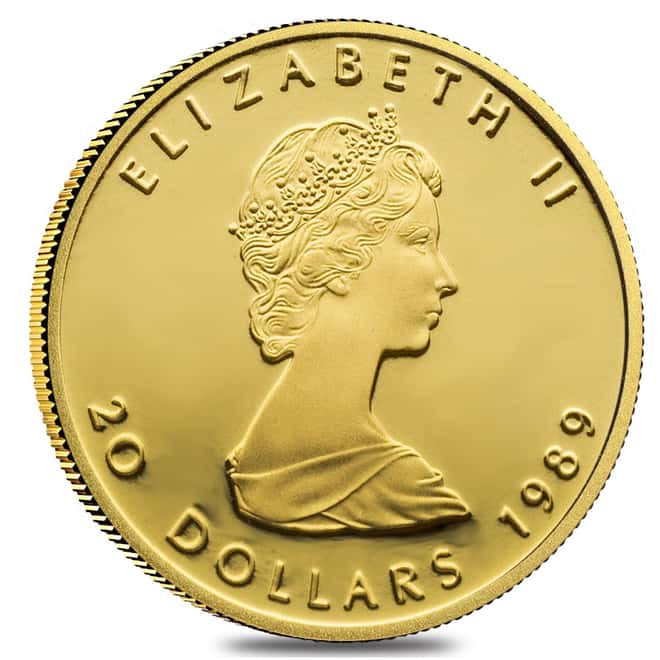 1989 1.85 oz Proof Gold Canadian Maple Leaf 4-Coin Set 