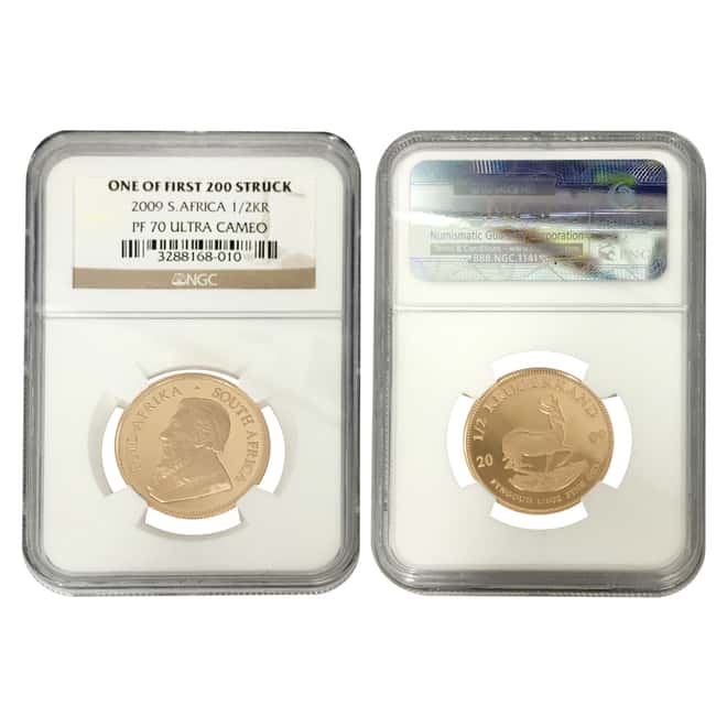 2009 1.85 oz Proof Gold South African Krugerrand 4-Coin Set NGC PF 70 UCAM First Struck (w/Box & COA)