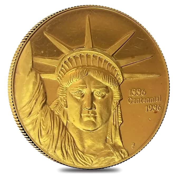 1/2 oz Johnson Matthey MTB Liberty Trade Gold Round .9999 Fine