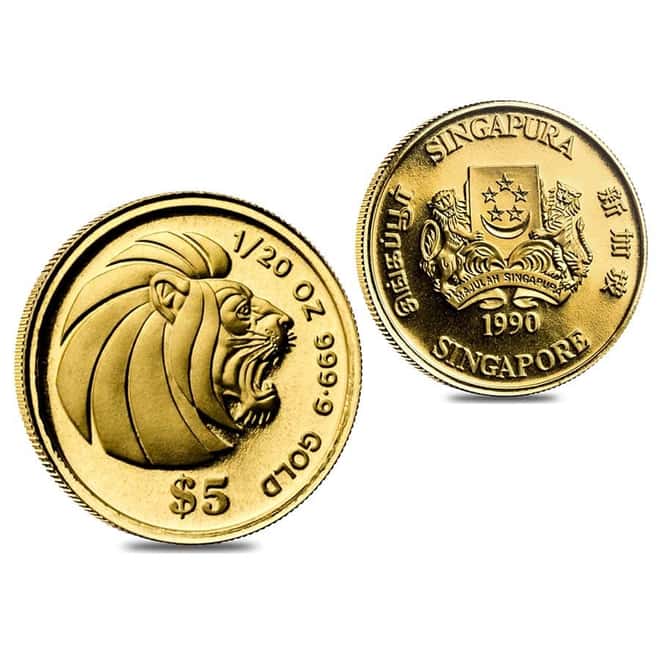 1990 Singapore Gold/Silver Year of the Horse Lion Collector's Edition Proof Set (w/Box & COA)