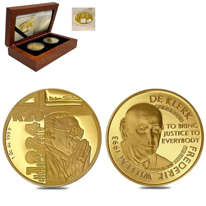 2006 Norway 2 oz Proof Gold Nobel Legends 2-Medal Set (w/Box & COA)