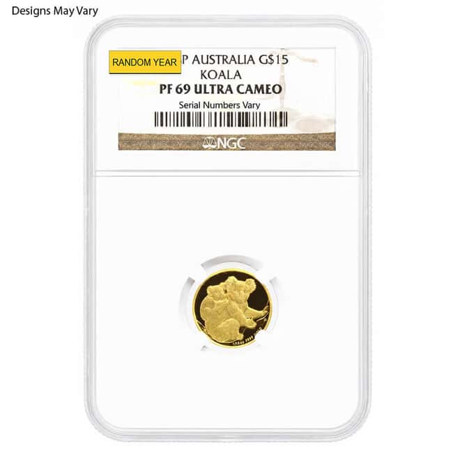 1/10 oz Gold Australian Koala Perth Mint NGC/PCGS MS/PF 69 (Random Year)