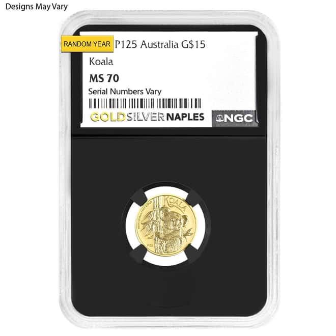 1/10 oz Gold Australian Koala Perth Mint NGC/PCGS MS 70 (Random Year)