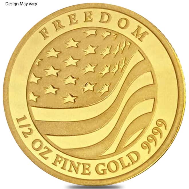 1/2 oz Generic Gold Round .999/.9999 Fine (Secondary Market)