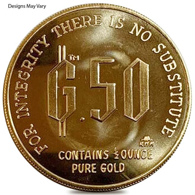 1/2 oz Gold Standard Corp Vintage Gold Round (Random Design)