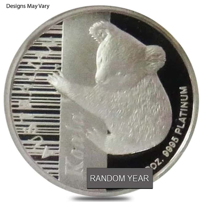 1/2 oz Proof Platinum Australian Koala Perth Mint (Random Year)