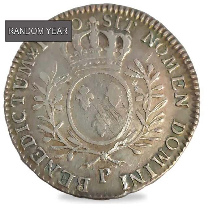 1/2 Ecu France Silver Coin Avg Circ (Random Year)