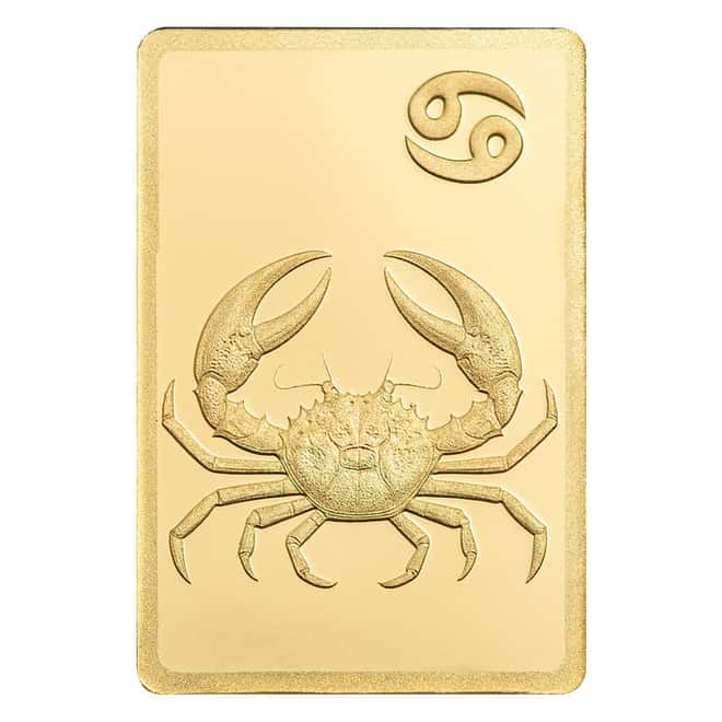 1/2 Gram PAMP Suisse Cancer Zodiac Gold Bar (in Assay)