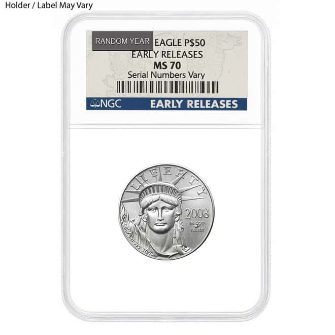 1/2 oz $50 Platinum American Eagle NGC / PCGS MS 70 (Random Year)