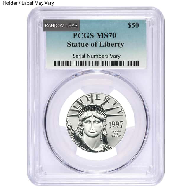 1/2 oz $50 Platinum American Eagle NGC / PCGS MS 70 (Random Year)