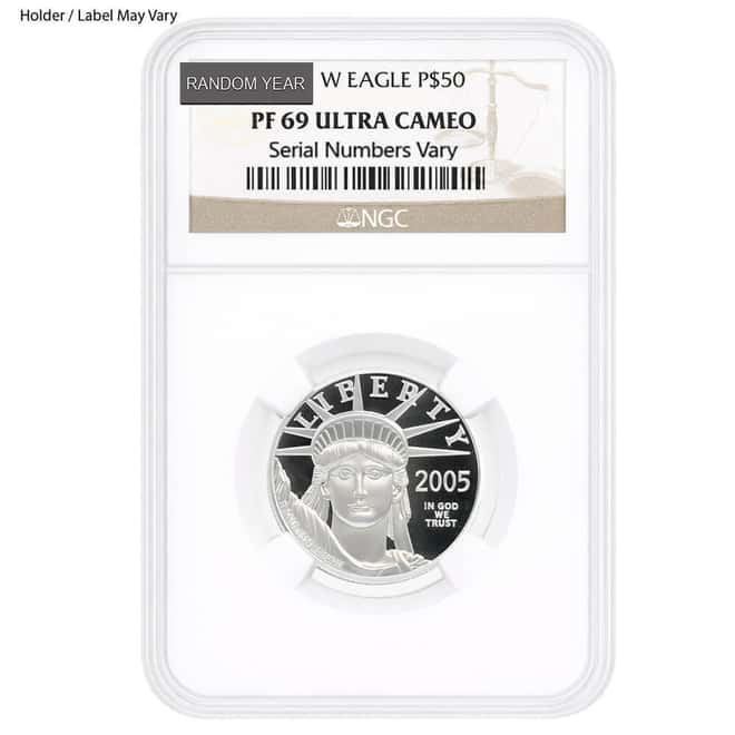 1/2 oz $50 Proof Platinum American Eagle NGC / PCGS PF 69 (Random Year)