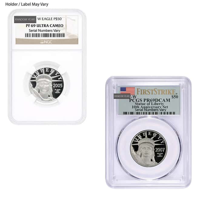 1/2 oz $50 Proof Platinum American Eagle NGC / PCGS PF 69 (Random Year)