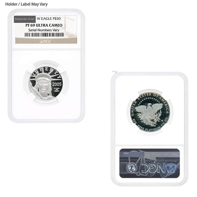 1/2 oz $50 Proof Platinum American Eagle NGC / PCGS PF 69 (Random Year)