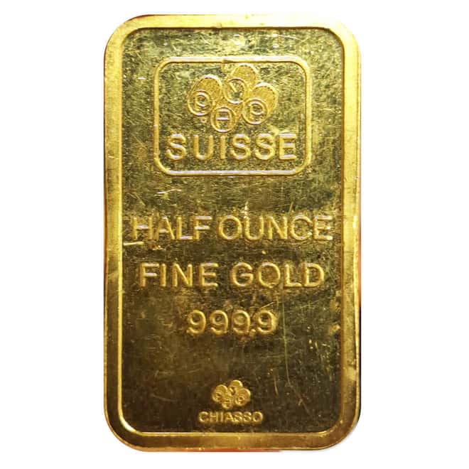 1/2 oz Pamp Suisse Lady of the Beehive Gold Bar .9999 Fine (Scruffy)