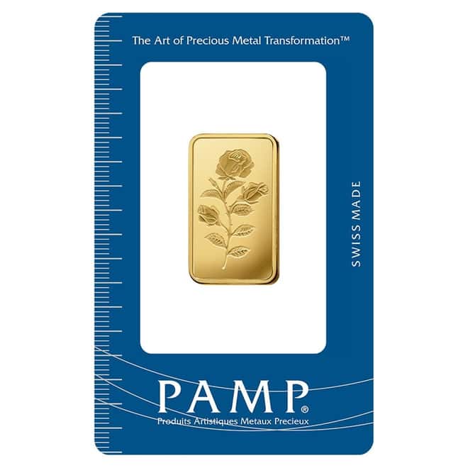 1/2 oz PAMP Suisse Rosa Gold Bar .9999 Fine (in Assay)