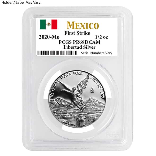 1/2 oz Proof Mexican Silver Libertad Coin NGC/PCGS PF 69 (Random Year)