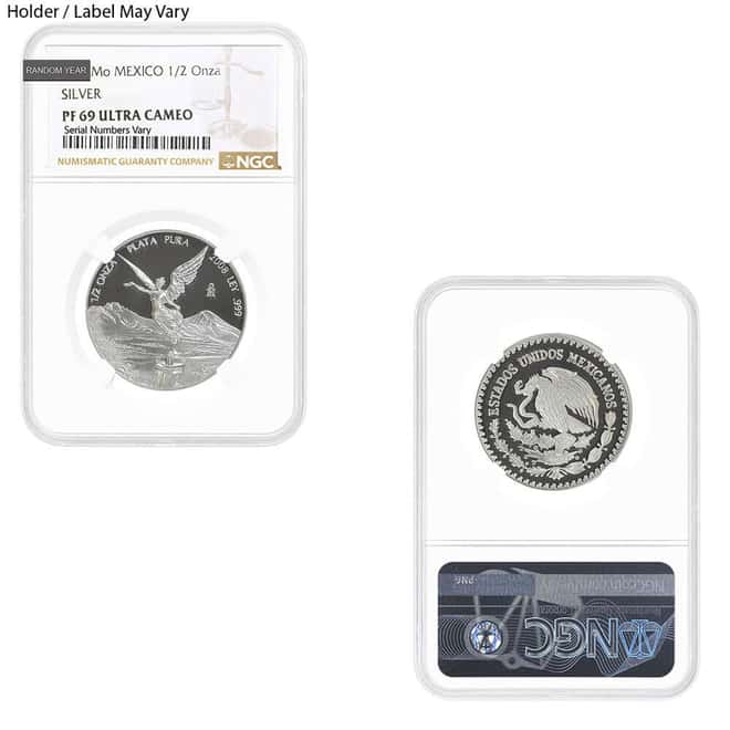 1/2 oz Proof Mexican Silver Libertad Coin NGC/PCGS PF 69 (Random Year)