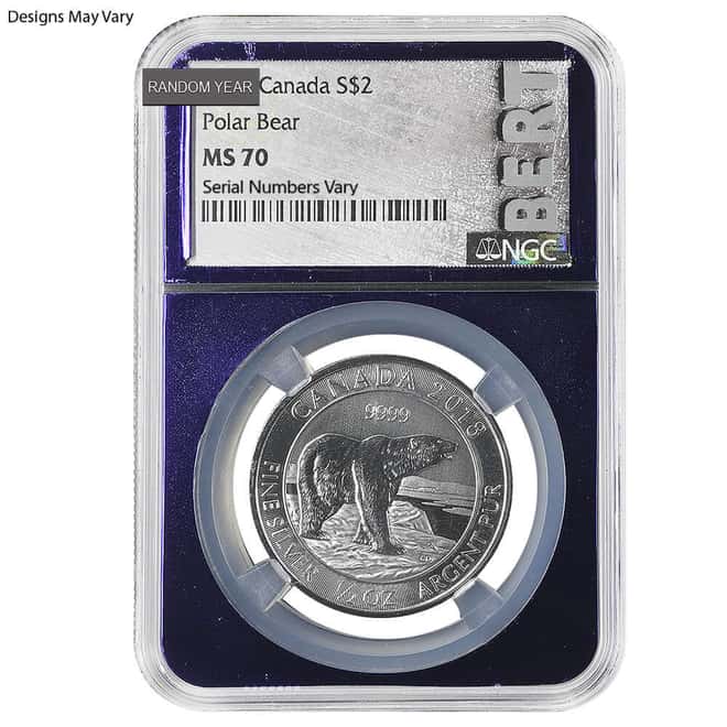 1/2 oz Silver Coin Random Mint NGC/PCGS MS/SP/PF 70 (Random Design/Year)