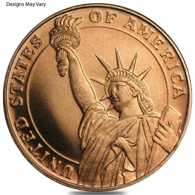 1/4 oz Generic Copper Round .999 Fine