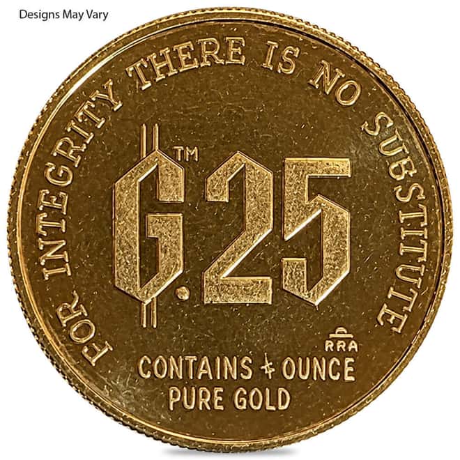 1/4 oz Gold Standard Corp Vintage Gold Round (Random Design)