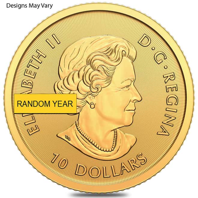 1/4 oz Canadian Twin Maple Leaf Gold Coin .9999 Fine BU (Random Year)