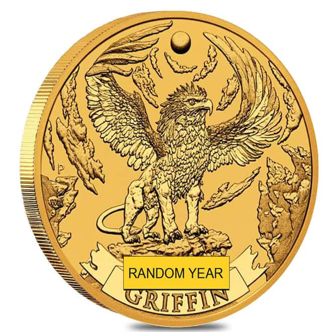 1/4 oz Mythical Creatures Griffin Gold Coin BU Australia Perth Mint (Random Year)