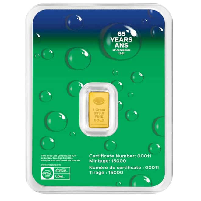 Box of 20 - 1 Gram Sprite® 65th Ann. Gold Bar .9999 (in TEP)