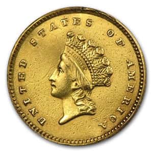 $1 Indian Head Gold Coin Type 2 (Cleaned)
